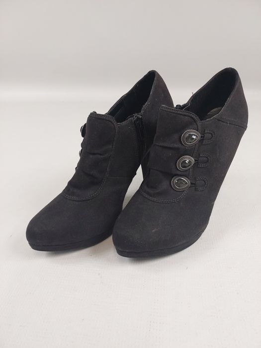 Botki czarne na wysokim obcasie, szpilce GRACELAND rozmiar 39