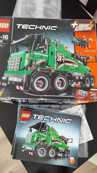 LEGO technic 42008 pomoc drogowa klocki 100%, pudło, instrukcja
