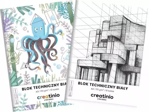 Blok techniczny A3/10k biały 170g Creatini Fol A10. Hamelin