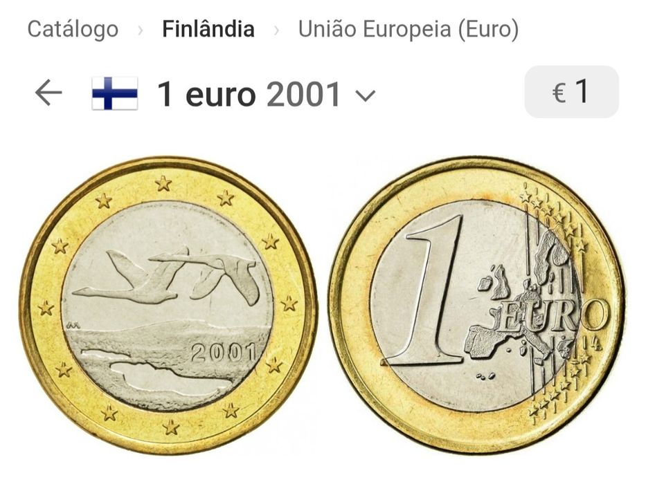 Moeda 1€, Finlândia 2001