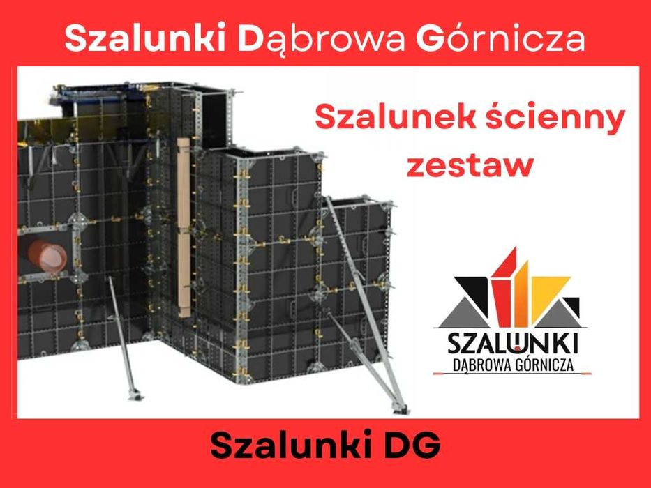 Zestaw szalunek ścienny szalunki ścienne blat płyta strop łącznik narożnik ściana słup nakrętka