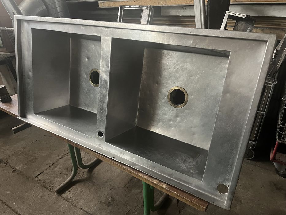 Pio duplo em inox 1.30mt x 60cm