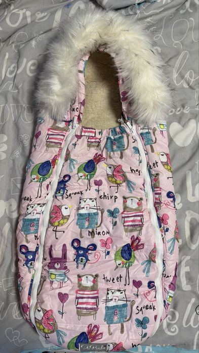 Конверт кокон на овчині