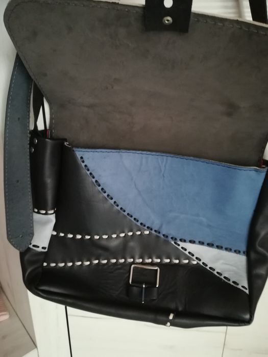 Oryginalna torba torebka skóra Handmade Bieszczady