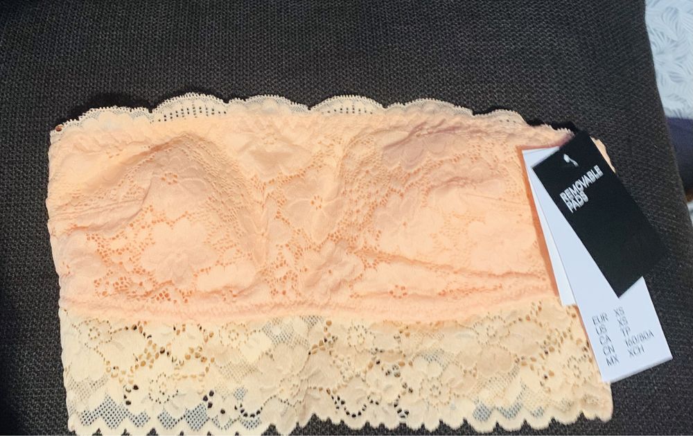 Бюстгальтер бандо кружевной XS