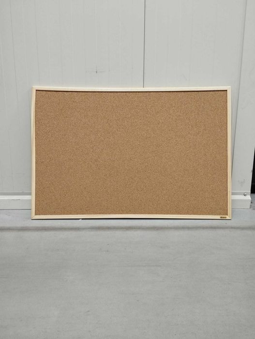 Bi-Office 90×60 cm Tablica korkowa gruba Drewniana rama Kolor sosny