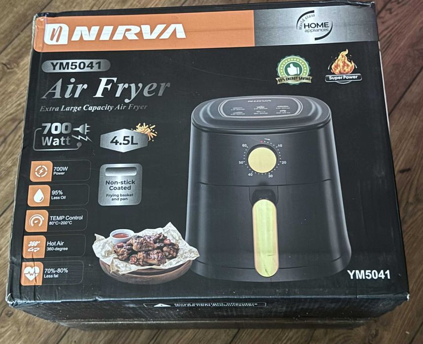 Air Fryer frytownica beztłuszczowa Nirva biała piekarnik 4,5L