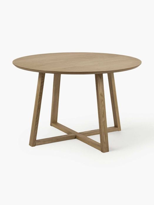 Okrągły stół do jadalni z drewna brzozowego Malika (Westwing)