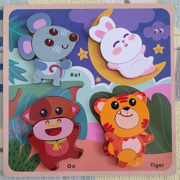 Дерев'яні пазли Тварини