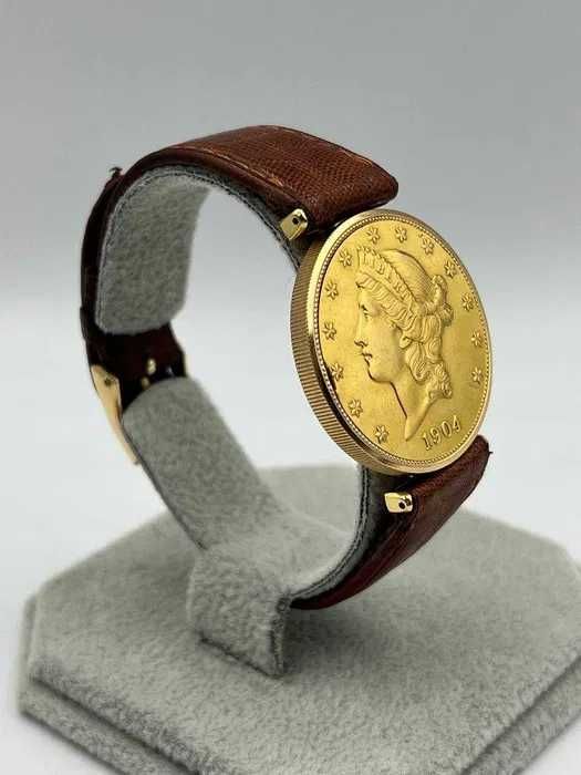 Zegarek złoty Corum na podstawie monety 20 USD
