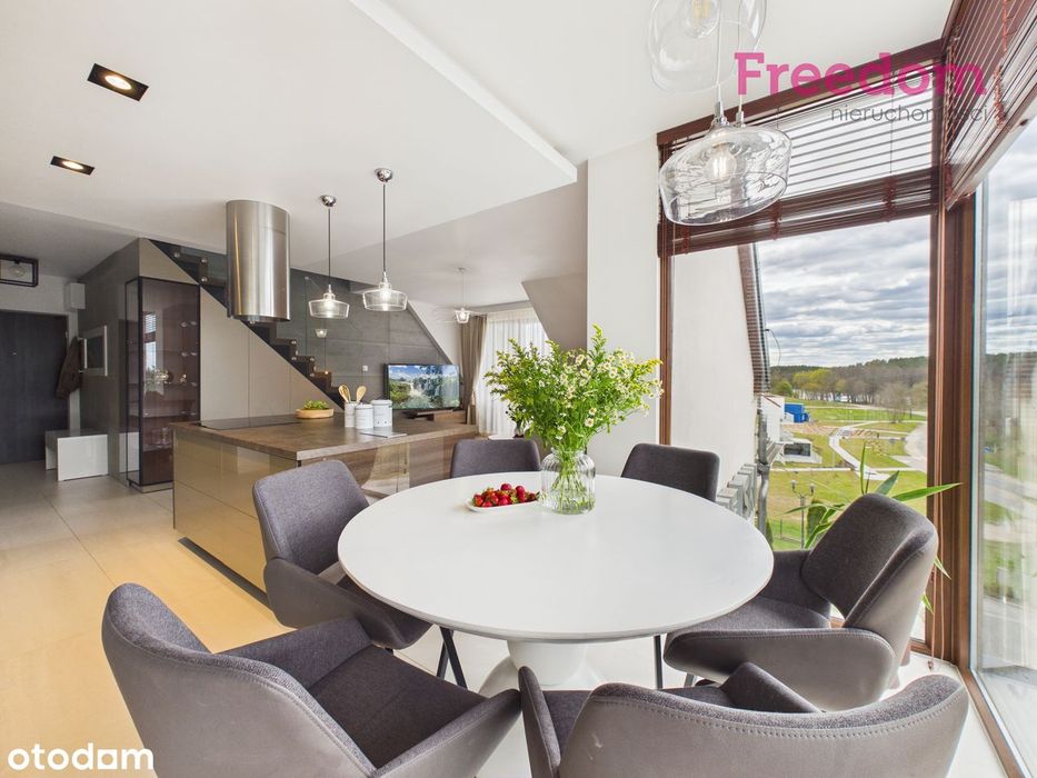 Apartament nad jeziorem Czos w Mrągowie - wł. linia brzegowa i pomost