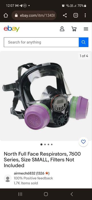 Профессиональный Распиратор North Full Face Respirators 7600