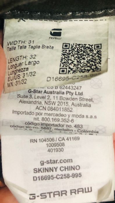 Calças marca de luxo RAW, 31/32, equivalente a 40/42, como novas.