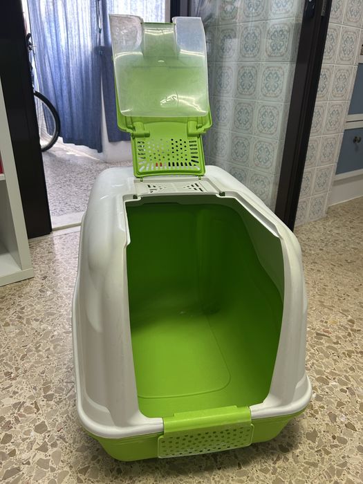 Caixa fechado para areia gatos WC negociável
