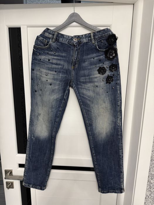 Джинсы темно синие