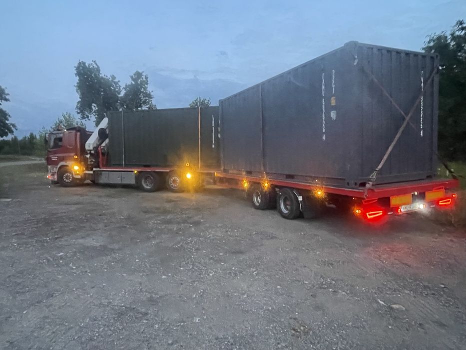 Transport Hds 8 ton. Kontenery 20”.Trawers. Gabaryty kat2. 320x330x800