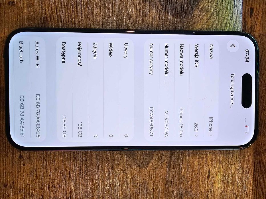 Iphone 15 Pro 128Gb Titanium Blue Bat:85% Gwarancja/SklepGSM/Lwsk