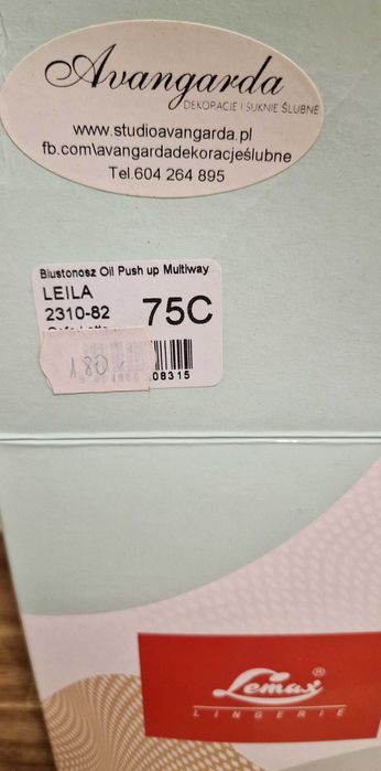 Biustonosz do odkrytych pleców LEMAX Leila push up multiway beżowy 75c