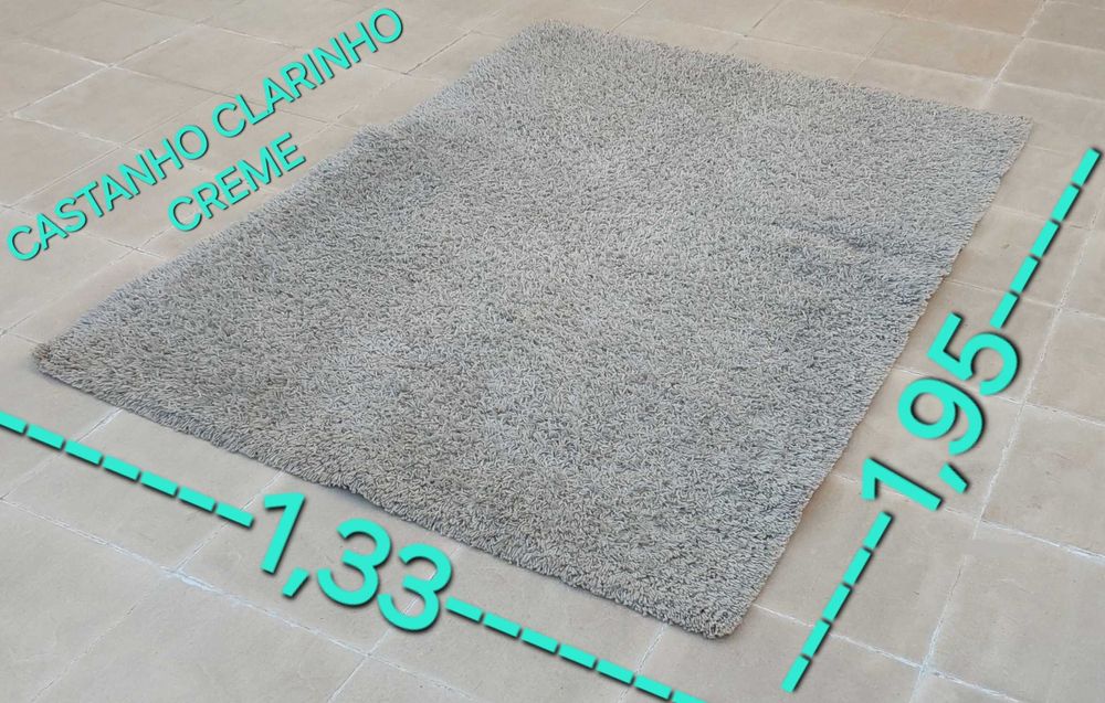 CARPETE IKEA CREME 1,33×1,95. Casa Quarto Sala Hall, Lavável.