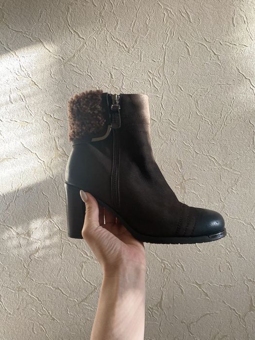 Жіночі зимові черевики braska, натуральна шкіра та хутро, р.39,