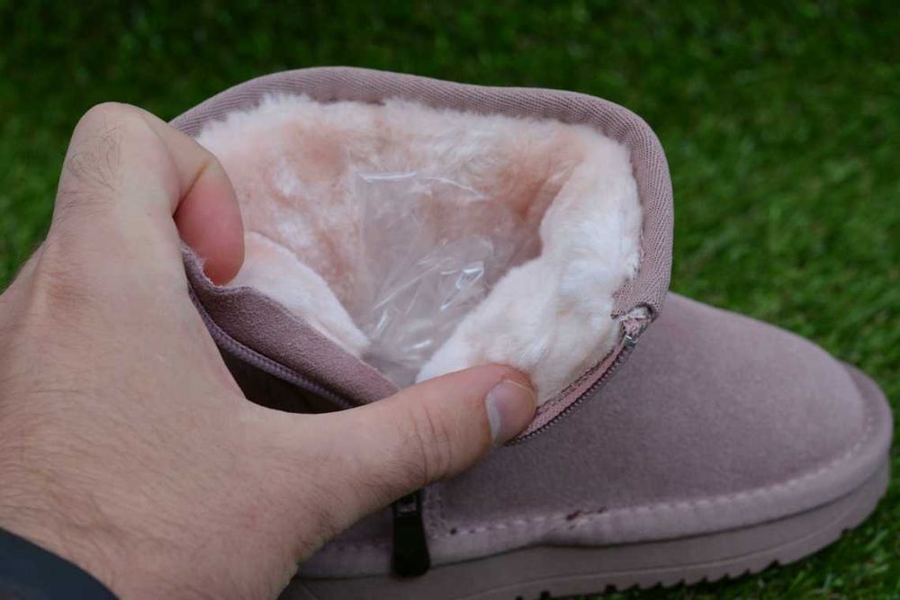 Детские угги ugg замша замшевые овчина розовые 28 17.5 см