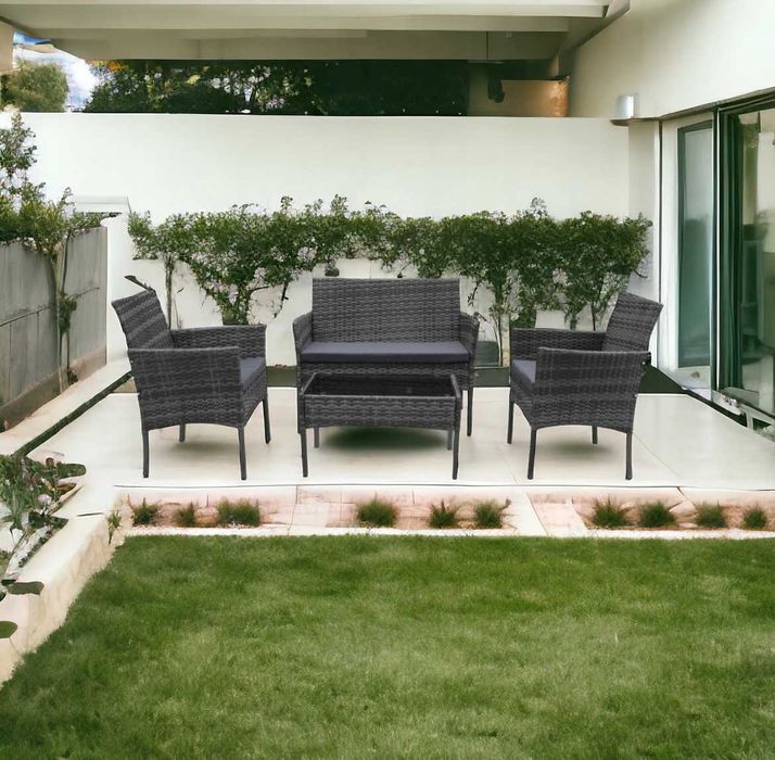 ZESTAW MEBLI OGRODOWYCH / 3 KOLORY /Technorattan/ 4 osobowy / 4 kolory