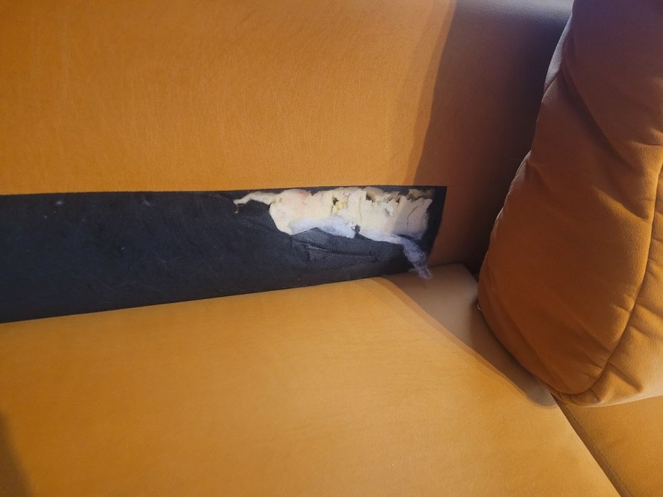 Sofa musztardowa duża