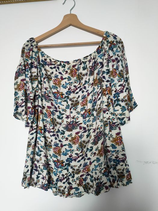 Bluzka Koszula Grey Wolf 100% wiskoza Boho Hiszpanka M