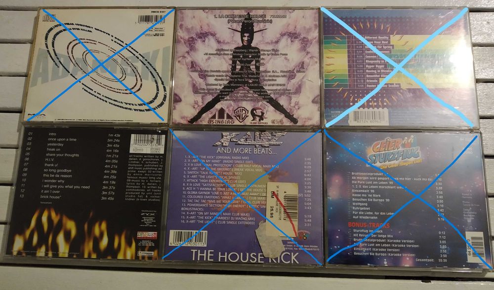 CDs Trance, Electronic, Dark Ambient, Acid House, Hip Hop, Rap