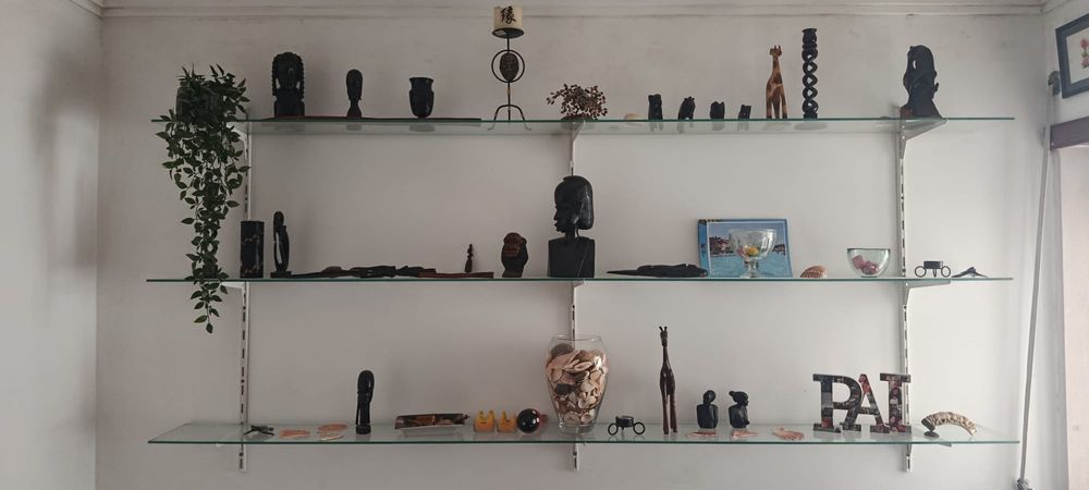 Prateleiras de parede  vidro