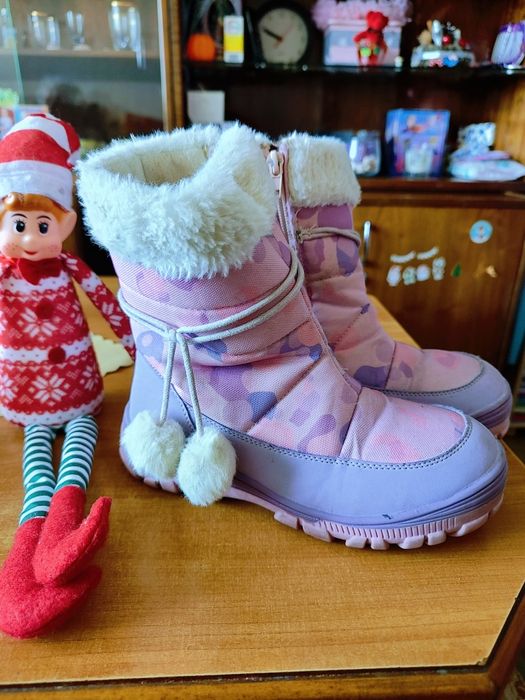 Śniegowce dziecięce pompony ocieplane 33 Deichmann