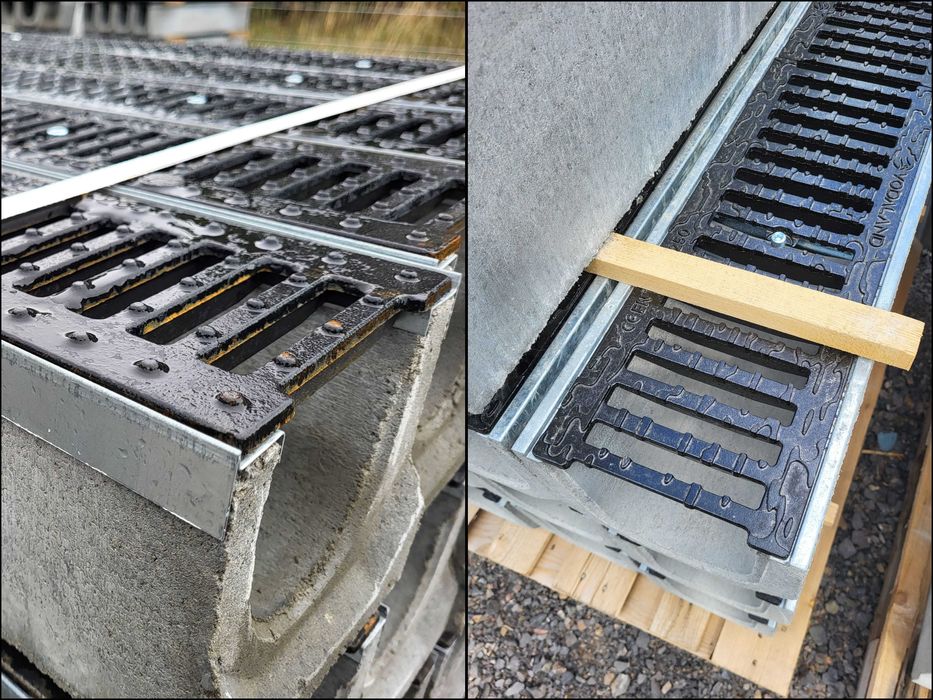 Odpływy Liniowe Kanały Betonowe B125 C250 D400 Odwodnienia Korytka