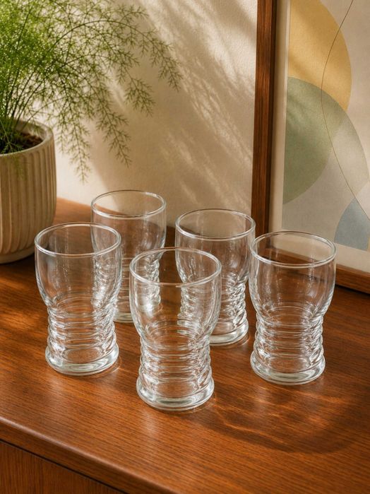 Szklanki Rillenglas 250 ml | VEB Ilmenau | lata 70.–80. | DDR
