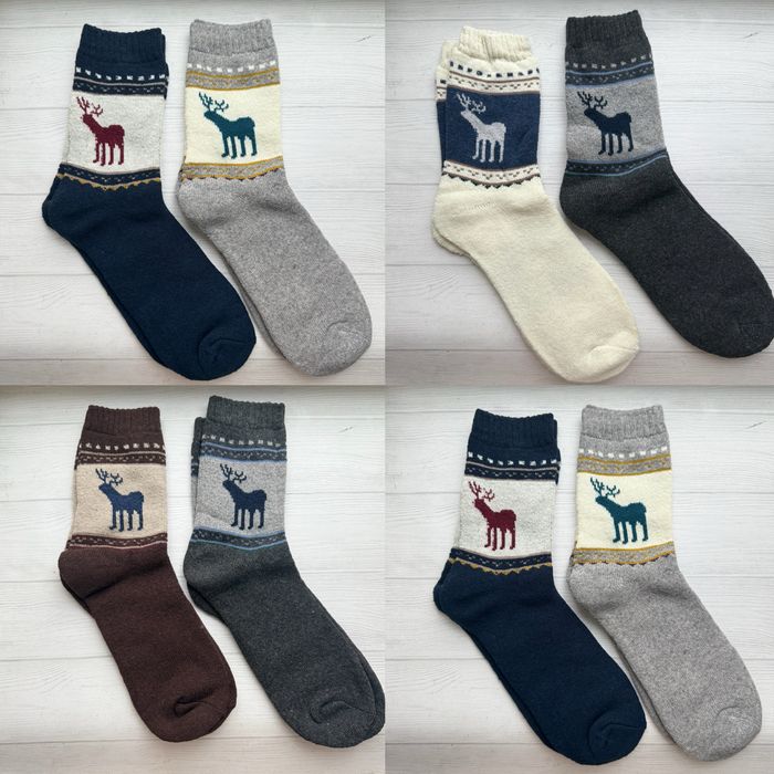 Набір - 2 шт. Новорічні зимові чоловічі шкарпетки (41-45 розмір)