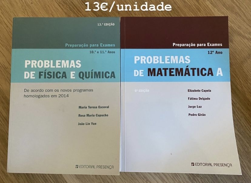 Livros Física e Química Matemática Biologia Geologia Filosofia