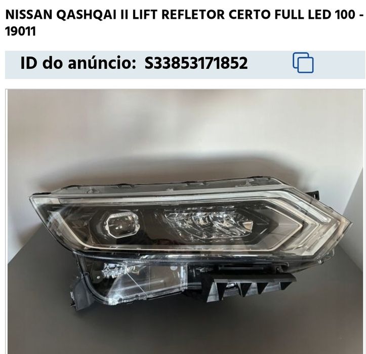 Farol Nissan Qashqai