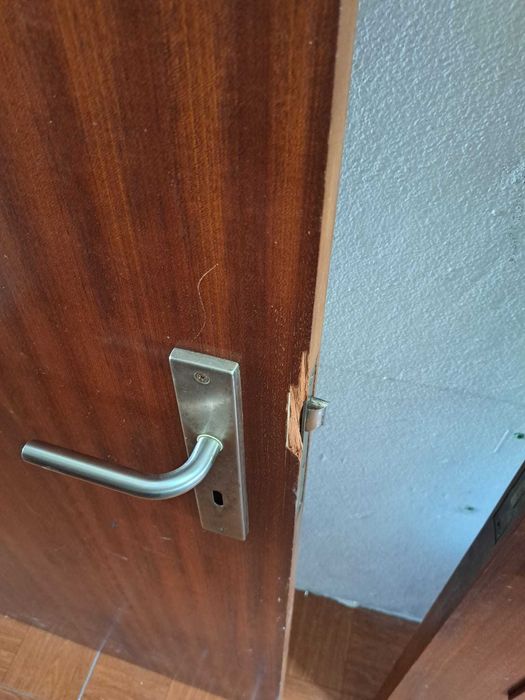 4 Portas de madeira maciça e vidro