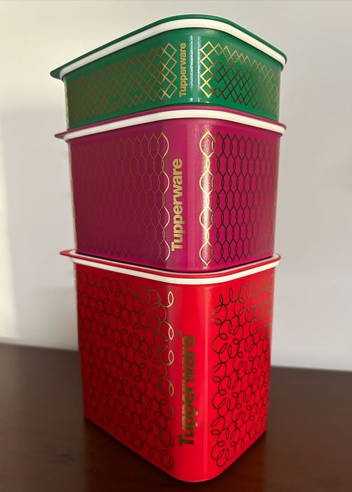 3 Caixas Bifrescos (500ml + 1.3L + 2.1L) Tupperware