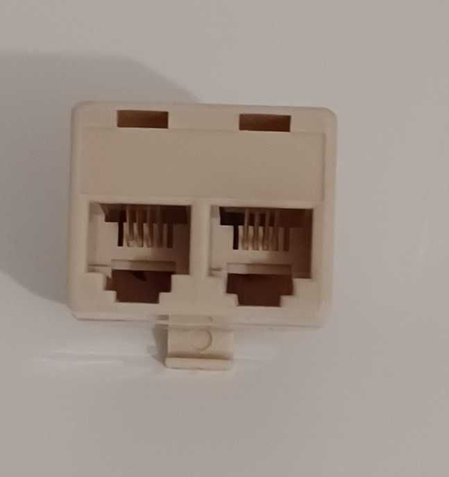 T RJ11, 1Macho e 2Fêmeas - Tomada RJ11 Telefone Fixo.