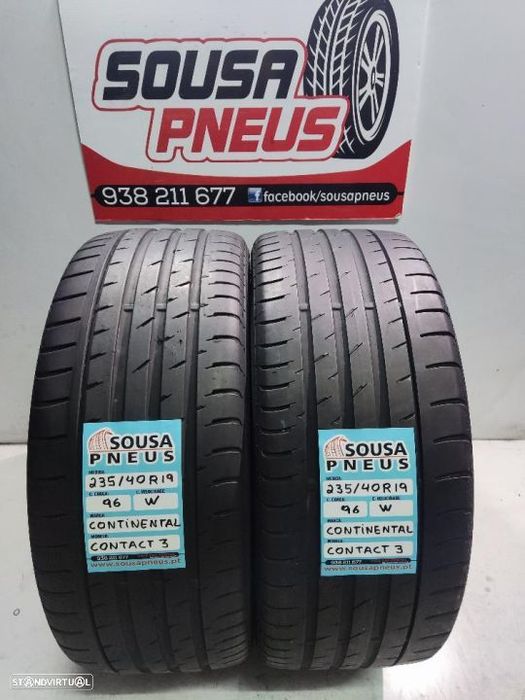 2 pneus semi novos 235-40r19 continental - oferta dos portes