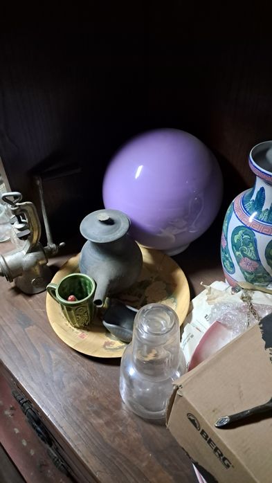 Abajour e Bolas  em vidro