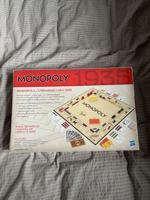 Nowa zafoliowana gra planszowa Monopoly Retro