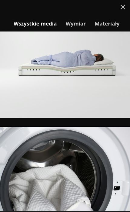 ÅKREHAMN Materac  twardy/biały, 160x200 cm nowy ikea