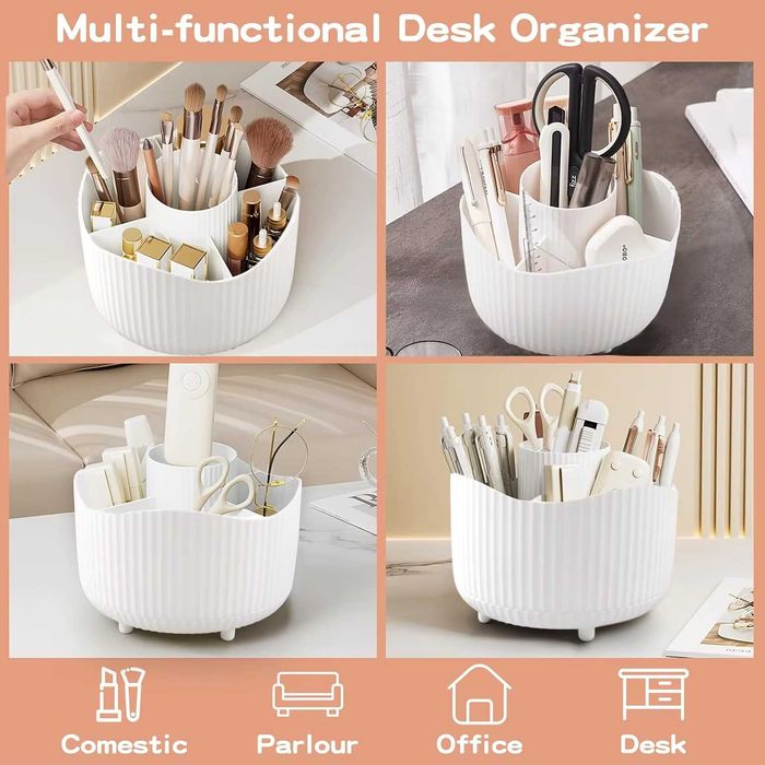 Organizador Giratório 360° para Maquilhagem / Pincéis – Novo (Envio Grátis)