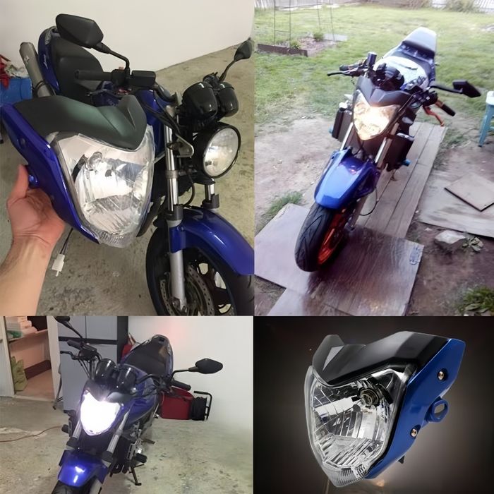 Фара универсальная на мотоцикл Yamaha FZ1 FZ6 FZ16 FZ25 Kawasaki Bajaj