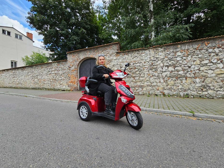 ELECTRORIDE: Skuter trójkołowy FASTI 3 uchwyt na kule + pokrowiec