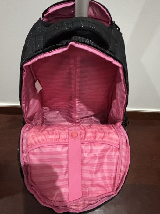 Mochila Escolar Rodinhas Rebecca Bonbon Gliter