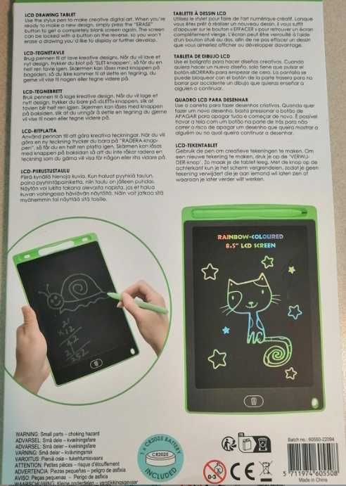 2 LCD Drawing Tablet 8.5" para crianças e adultos. Novo