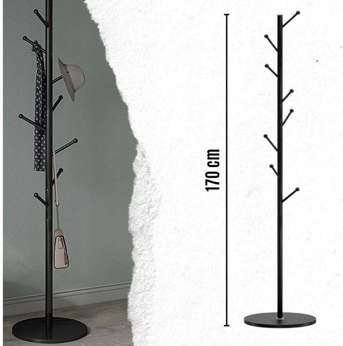 Nowoczesny WIESZAK STOJĄCY Podłogowy Na Ubrania Loft | GRATIS