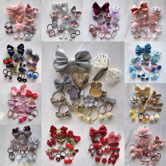 Заколки,резинки,набор детский для девочек 24 шт.,украшения, аксесуари